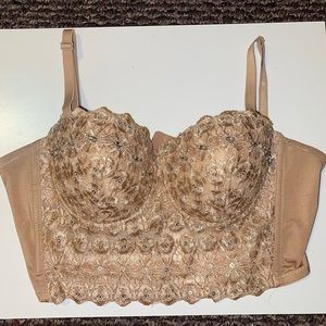 Windsor Gold Sequin Top beige color